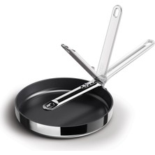 Ozka Concept Joseph Joseph Space 3 Katmalı Paslanmaz Çelik Seramik Kaplama 24 cm Kızartma Tavası
