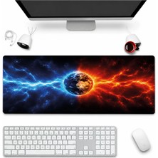 Sonictouch Klavye Mousepad 32X70CM Dikişsiz Pürüzsüz Sıvı Geçirmez Kaymaz Taban Kozmik Denge