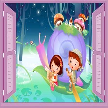 Ozka Concept Çocuk Odası Bebek Odası Pencere Poster Duvar Kağıdı Kayıkçı