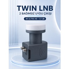 Fırsatkolik Mey Ithalat® Ku Band Twin Lnb Çift Çıkış 4K Ultra Hd Destekli 0.1 Db Uydu Anten Lnb