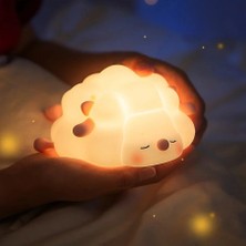 Ozka Concept Koyun Gece Lambası, Yatak Odası Için, 3 Seviyeli Kısılabilir Parlaklı, Yumuşak Işıltılı Baş
