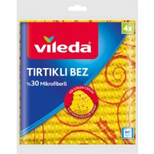 Ozka Concept Vileda%30 Mikrofiber Tırtıklı Sarı Bez, 4’lü Paket