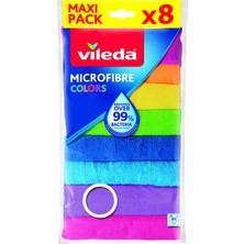 Ozka Concept Vileda Colors Mikrofiber Bez, Çok Renkli, 8 Parça