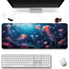 Sonictouch Klavye Mousepad 40X90CM Dikişsiz Pürüzsüz Sıvı Geçirmez Kaymaz Taban Işıltılı Derinlikler