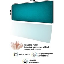 Sonictouch Klavye Mousepad 32X70CM Dikişsiz Pürüzsüz Sıvı Geçirmez Kaymaz Taban Yeşil Aura