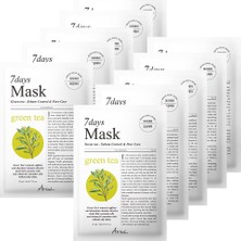 Ozka Concept Ariul 7 Days Mask Green Tea S - Sebum Kontrolüne & Gözenek Arındırıcı Vegan Kağıt Maske