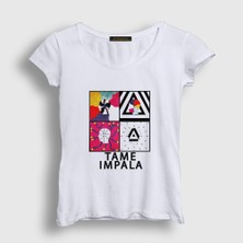 Presmono Kadın Beyaz Poster Tame Impala T-Shirt