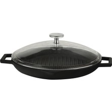 Ozka Concept Lava Yuvarlak Izgara Tava Çap 30 cm Cam Kapak