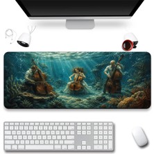 Sonictouch Klavye Mousepad 40X90CM Dikişsiz Pürüzsüz Sıvı Geçirmez Kaymaz Taban Okyanus Senfonisi