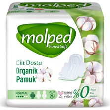Ozka Concept Molped Pure & Pamuklu Normal Günlük Ped (1 x 8 Adet)