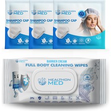 Ozka Concept Healthon Med 3’lü Durulama Gerektirmeyen Saç Şampuan Bonesi + 1 Adet 50’li Bariyer Vucüt T