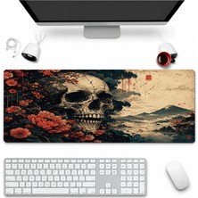 Sonictouch Klavye Mousepad 32X70CM Dikişsiz Pürüzsüz Sıvı Geçirmez Kaymaz Taban Karanlık Ukiyo-E
