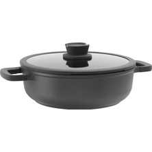 Ozka Concept Berghoff Leo Stone Yapışmaz Kapaklı Alüminyum Döküm 2 Saplı Sote Tavası 28 cm