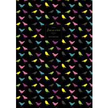 Ozka Concept Free As A Bird - Lined Pages - A4 - Premium: (Night Edition) Fun 192 Lined Pages