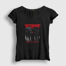 Presmono Kadın Siyah Souls Testament T-Shirt