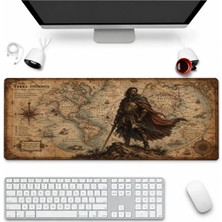 Sonictouch Klavye Mousepad 32X70CM Dikişsiz Pürüzsüz Sıvı Geçirmez Kaymaz Taban Dünya Fatihi