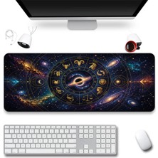 Sonictouch Klavye Mousepad 40X90CM Dikişsiz Pürüzsüz Sıvı Geçirmez Kaymaz Taban Yıldız Haritası
