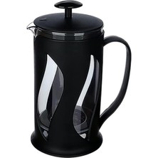 Ozka Concept Kahve & Çay Presi, Paslanmaz Metal Süzgeçli Coffee French Press, Bitki Çayı Demliği (Siyah)