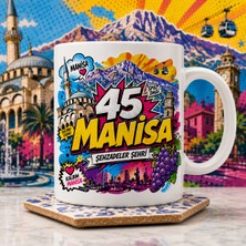Ajans 313 Manisa Temalı Memleket Kupası – 45 Manisa Şehzadeler Şehri Tasarımlı Seramik Kupa