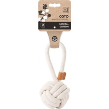 M-Pets Coto Whıte Loop Ball 11CM Çekmeli Örgü Top Oyuncak