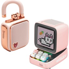 Ozka Concept Divoom Ditoo Pro Hoparlör Ses Kayıt Özellikli Lovelock Hediye Seti, Pembe