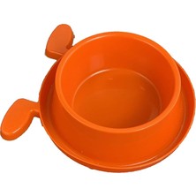 Ozka Concept Miapet Plastik Kulaklı Mama Su Kabı 400 ml Turuncu