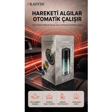 Raffin Akıllı Araç Koku Difüzörü - 4 Modlu, Hareket Sensörlü, Yıldız Tavan Projektörlü, Type-C Şarjlı
