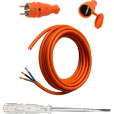 Ozka Concept Seyyar 5 Metre Uzatma Kablosu Ttr Cca Çok Telli 3x1.5 mm Elektrik Kablo Kalem Dişi Erkek Fi