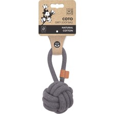 M-Pets Coto Grey Loop Ball 8cm Çekmeli Örgü Top Oyuncak