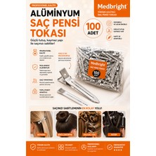 Medbright 100 Adet Alüminyum Saç Pensi