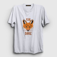 Presmono Unisex Beyaz For Fox Sake Tilki T-Shirt