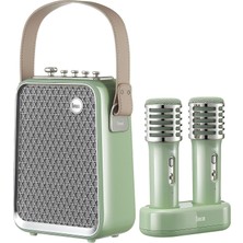 Ozka Concept Divoom Songbird-Hq Çift Karaoke Mikrofonlu Hoparlör (Yeşil)