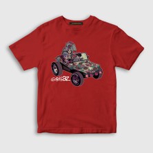 Presmono Unisex Çocuk Kırmızı Geep Gorillaz T-Shirt