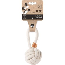 M-Pets Coto Whıte Loop Ball 8cm Çekmeli Örgü Top Oyuncak