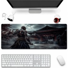 Sonictouch Klavye Mousepad 32X70CM Dikişsiz Pürüzsüz Sıvı Geçirmez Kaymaz Taban Tapınak Savaşçısı