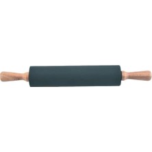 Ozka Concept Bambu Saplı Merdane, Oklava, Hamur Açma Aracı, Siyah, 42 Cm, Yapışmaz Yüzey, Börek Bakla