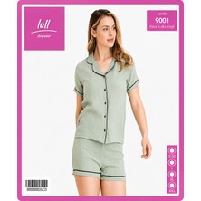 Lull Sleepwear 9001 Kısa Kollu Kadın Pijama Takımı – Yeşil