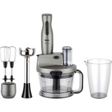 Ozka Concept Mr Chef Quadro Blender Seti, 900 ml Hazne, Paslanmaz Çelik Bıçaklar, Antrasit (8682511901315)