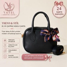 Yasel Takı & Çanta Fular Detaylı Mini Suni Deri Kadın El & Omuz Çantası