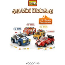 Ozka Concept Loz Micro Block 4'lü Araç Seti 4 Farklı Model Dekoratif Oyuncak Yapım Seti Yapı Blok Seti