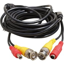 Uravas Store Powermaster Bnc-Bnc Kablo+Power Kablo Dişi-Erkek Jacklı 10 Metre