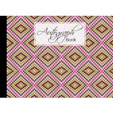 Ozka Concept Autograph Book: Zigzags Cover | Signatures Blank Scrapbook, Memorabilia Album Gift, Keepsak