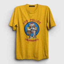 Presmono Unisex Sarı Los Pollos Hermanos Breaking Bad T-Shirt