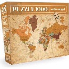 Ozka Concept Neverland 1000 Parça Puzzle - Map-Ii (Dünya Hari̇tasi-Ii)