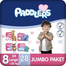 Ozka Concept Paddlers Bebek Bezi 8 Numara Xxx-Large (25+ Kg) 28 Adet – Paket
