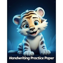 Ozka Concept Independently Published Tiger Handwriting Practice Paper: Wide Lines With Dotted Midline | For Stud