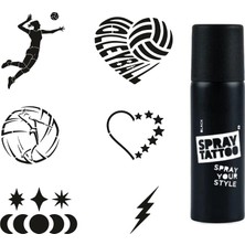 Ozka Concept Voleybol Aşkı Spray Tattoo Geçici Dövme Seti Dark Sprey Dövme Kiti