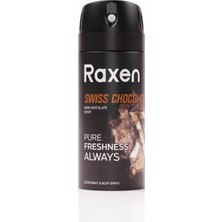 Ozka Concept Raxen Erkek Deodorant Spreyi - Swiss Chocolate - 150ML - Etkili Ter Kokusu Önleyici - Alümin