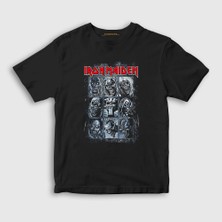 Presmono Unisex Çocuk Siyah Mummy V2 Iron Maiden T-Shirt