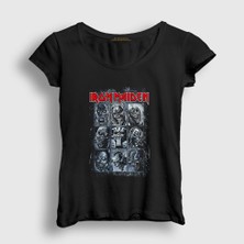 Presmono Kadın Siyah Mummy V2 Iron Maiden T-Shirt